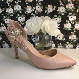 Pink Heels with Floral Decals